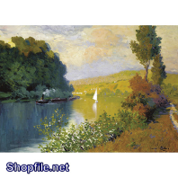 Tranh sơn dầu nước ngoài bờ sông